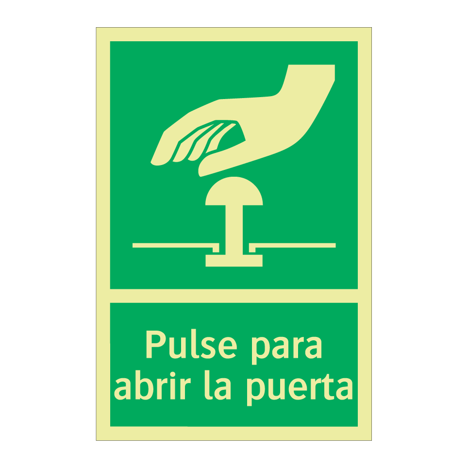 Pulse para abrir la puerta