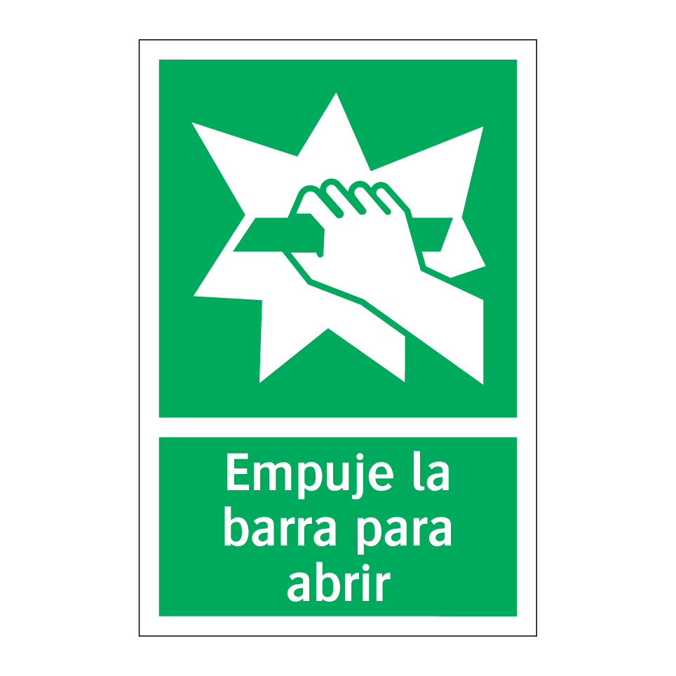 Empuje la barra para abrir