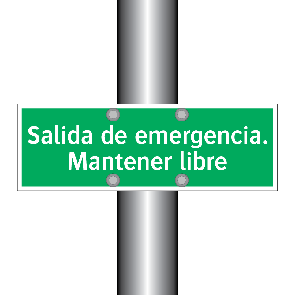 Salida de emergencia. Mantener libre