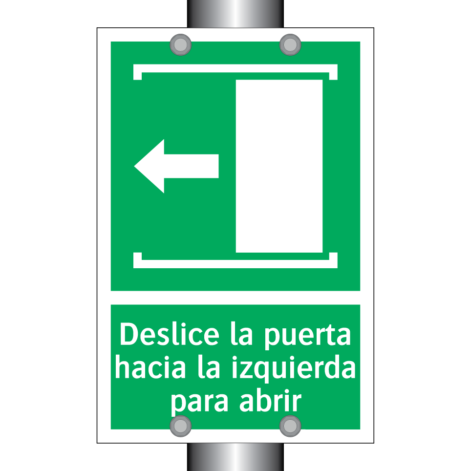 Deslice la puerta hacia la izquierda para abrir