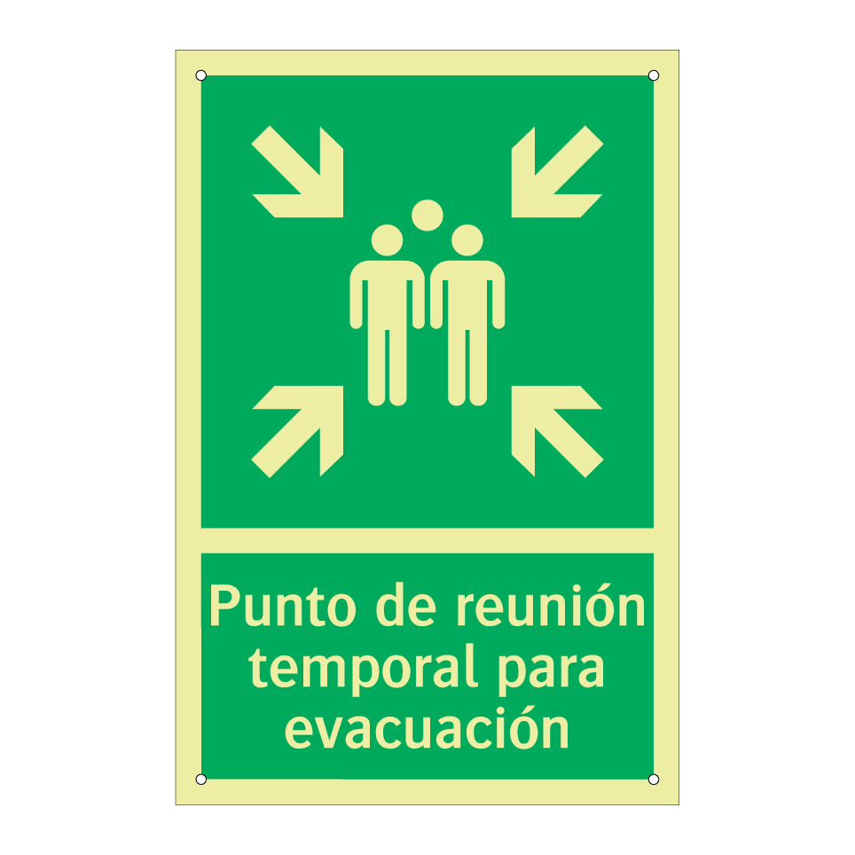 Punto de reunión temporal para evacuación