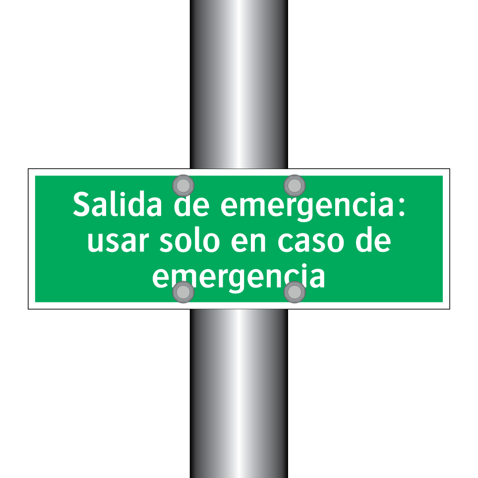 Salida de emergencia: usar solo en caso de emergencia