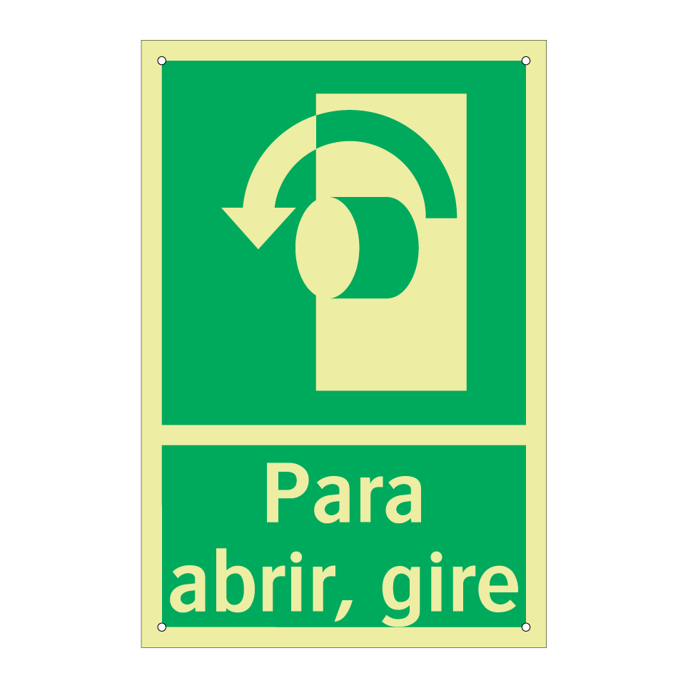 Para abrir, gire
