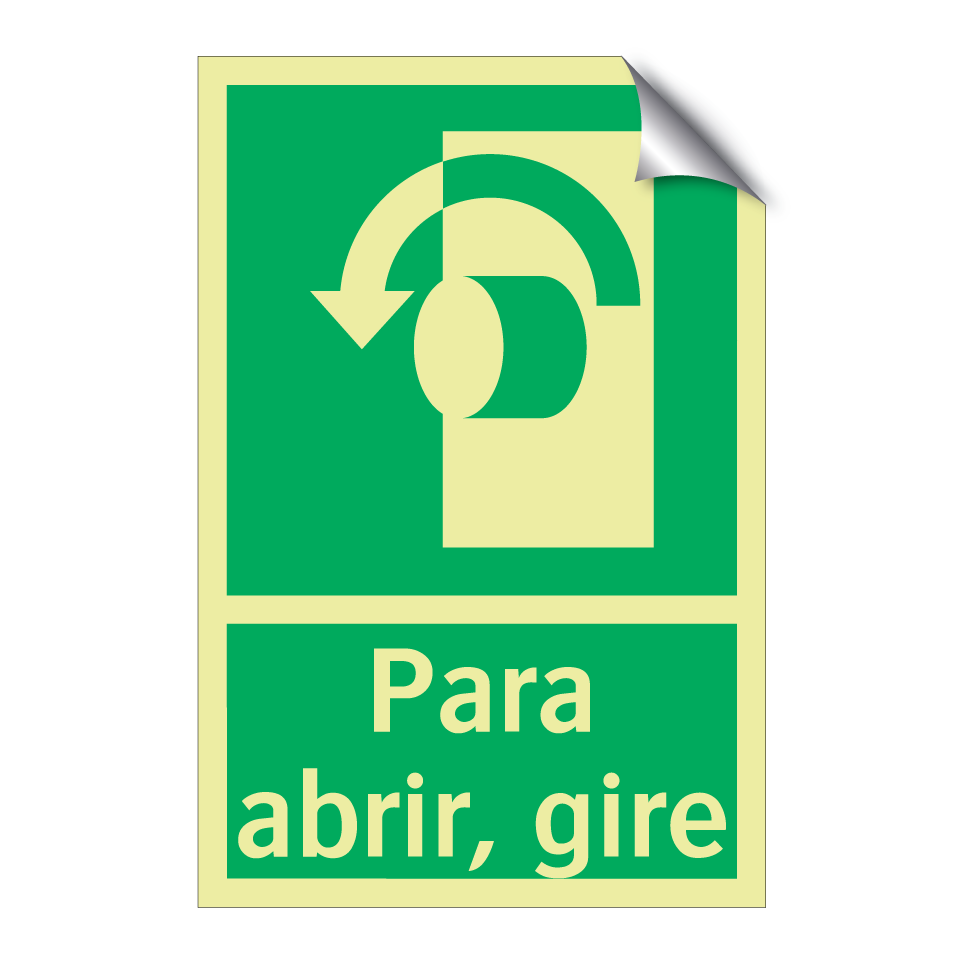 Para abrir, gire