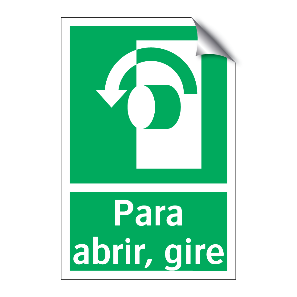 Para abrir, gire