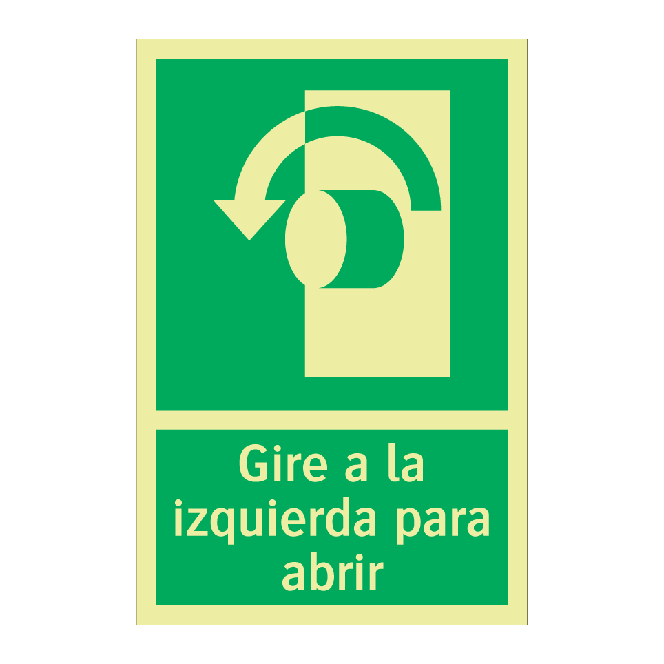 Gire a la izquierda para abrir