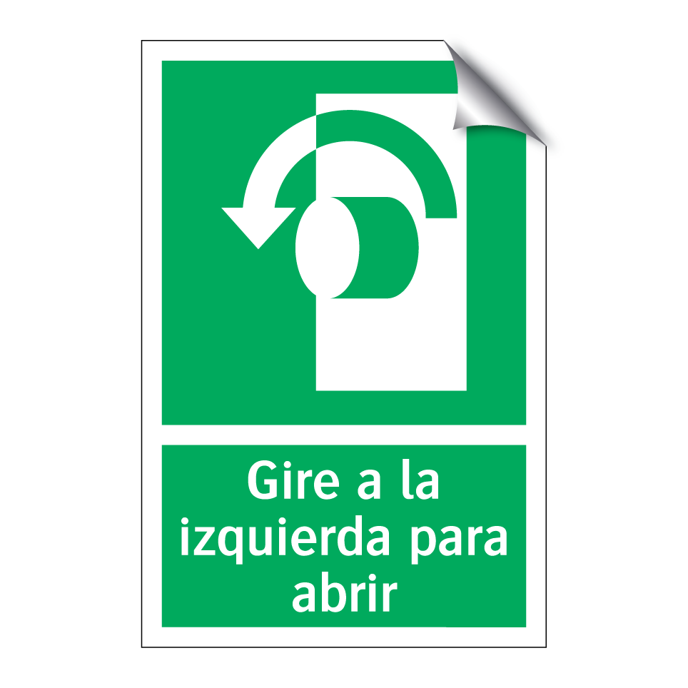 Gire a la izquierda para abrir