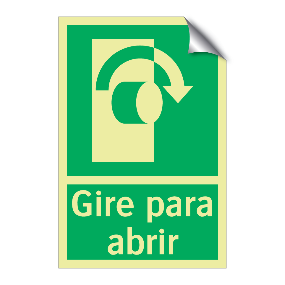 Gire para abrir