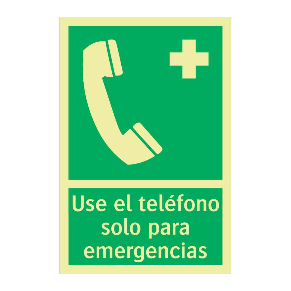 Use el teléfono solo para emergencias
