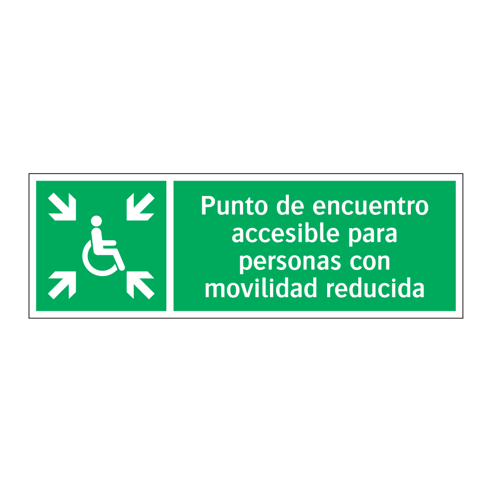 Punto de encuentro accesible para personas con movilidad reducida