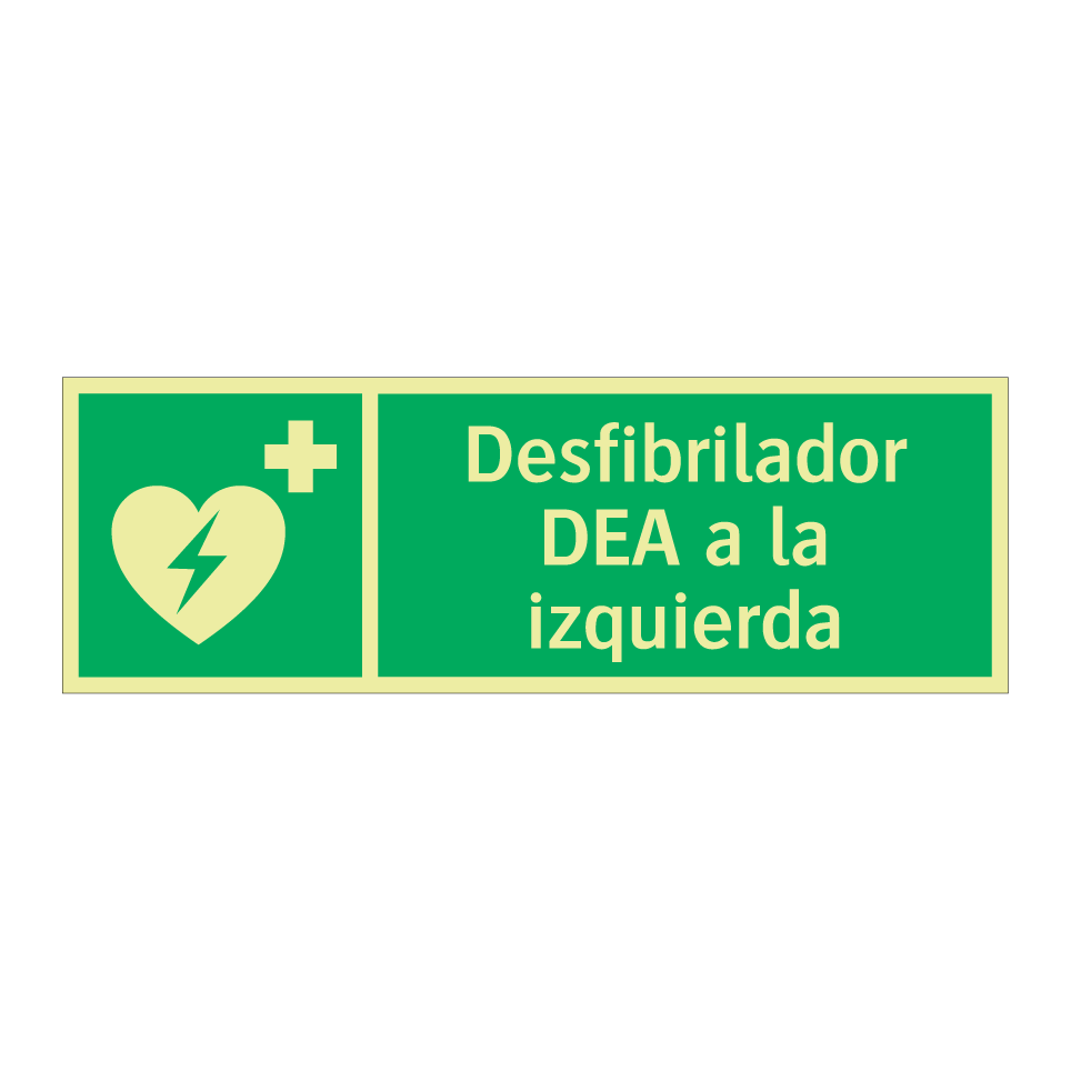 Desfibrilador DEA a la izquierda