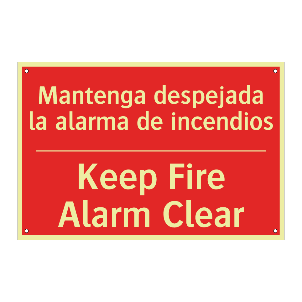 Mantenga despejada la alarma /.../ - Keep Fire Alarm Clear