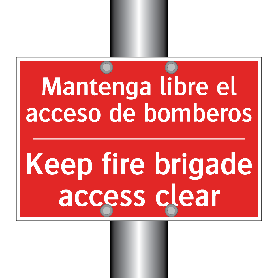 Mantenga libre el acceso de /.../ - Keep fire brigade access clear