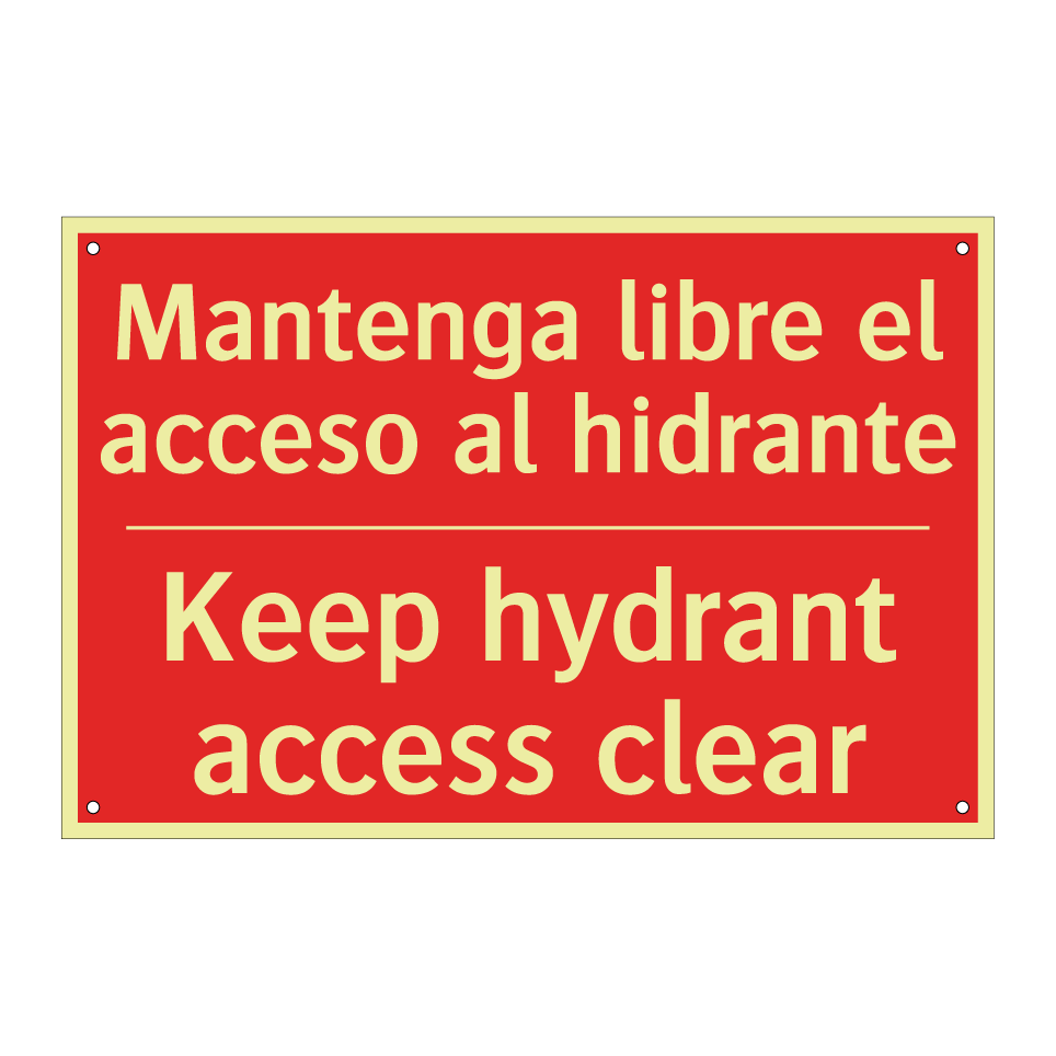 Mantenga libre el acceso al /.../ - Keep hydrant access clear