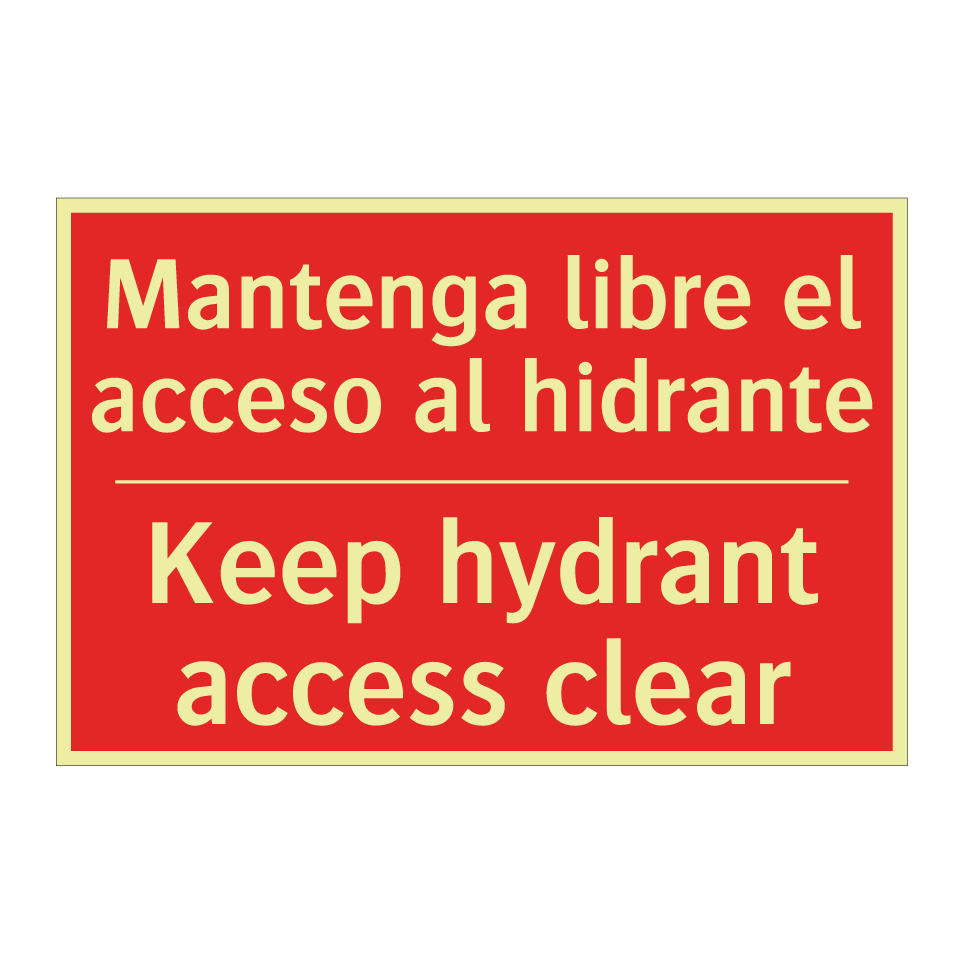 Mantenga libre el acceso al /.../ - Keep hydrant access clear