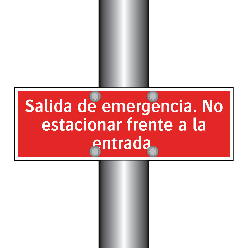 Salida de emergencia. No estacionar frente a la entrada.