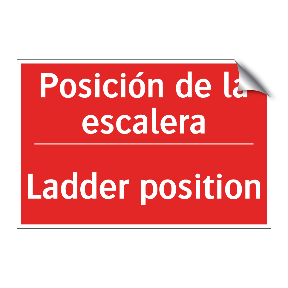 Posición de la escalera - Ladder position