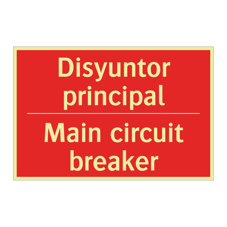 Disyuntor principal - Main circuit breaker