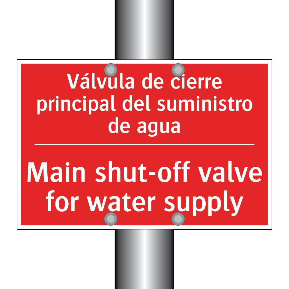 Válvula de cierre principal /.../ - Main shut-off valve for water /.../