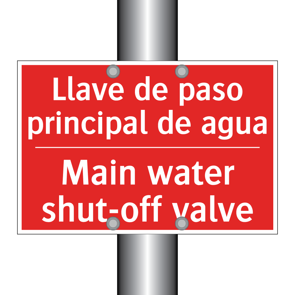 Llave de paso principal de /.../ - Main water shut-off valve