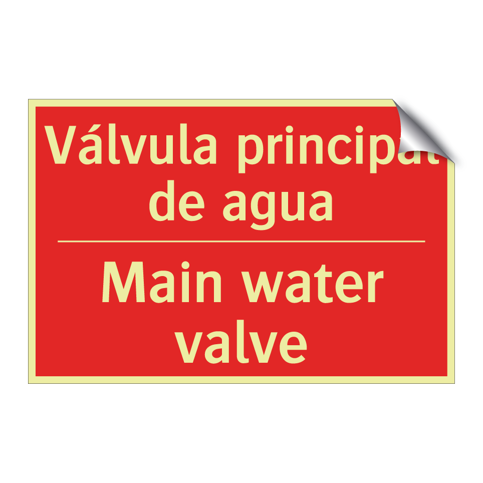 Válvula principal de agua - Main water valve