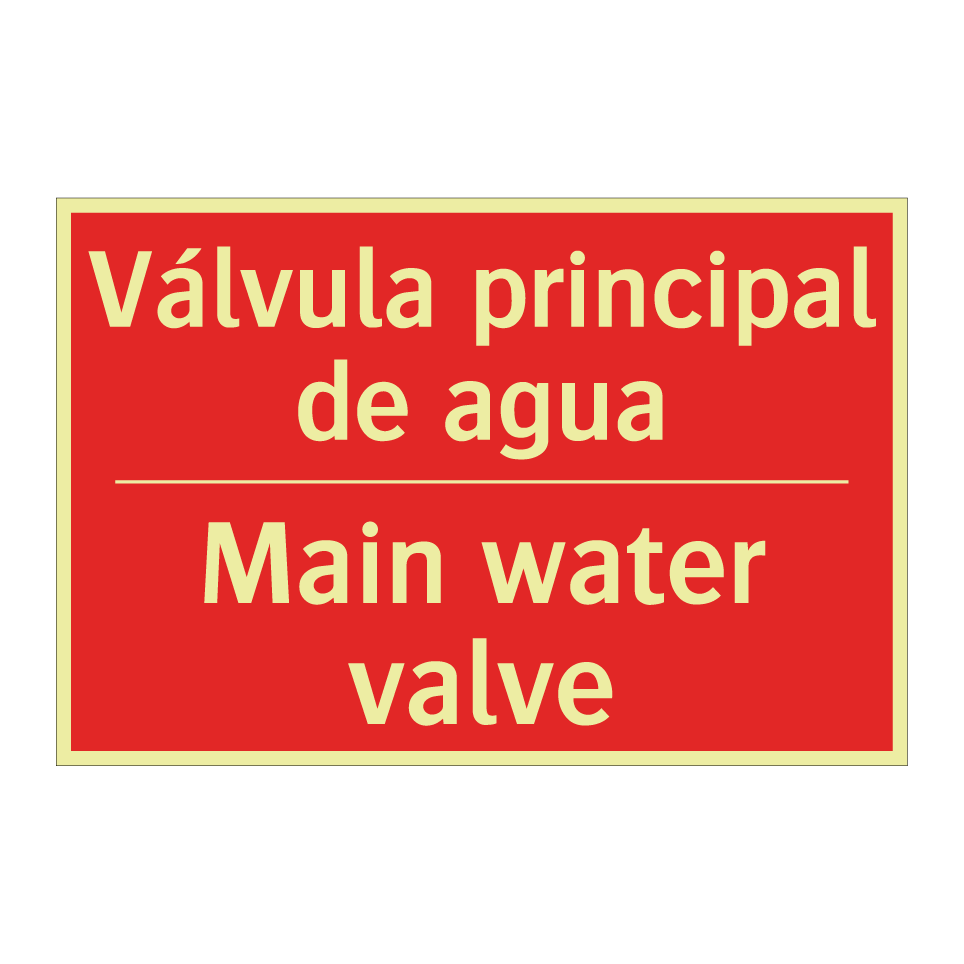 Válvula principal de agua - Main water valve