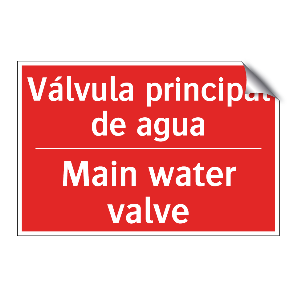 Válvula principal de agua - Main water valve