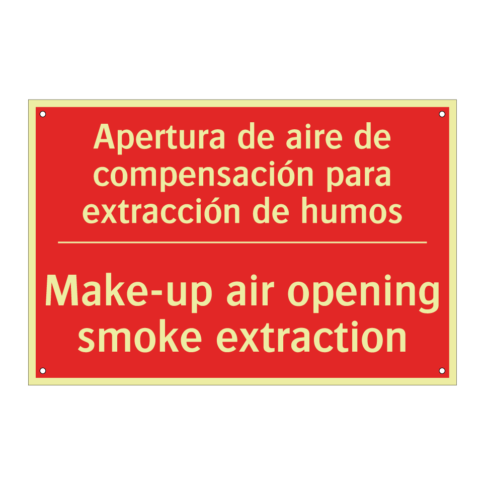 Apertura de aire de /.../ - Make-up air opening smoke /.../