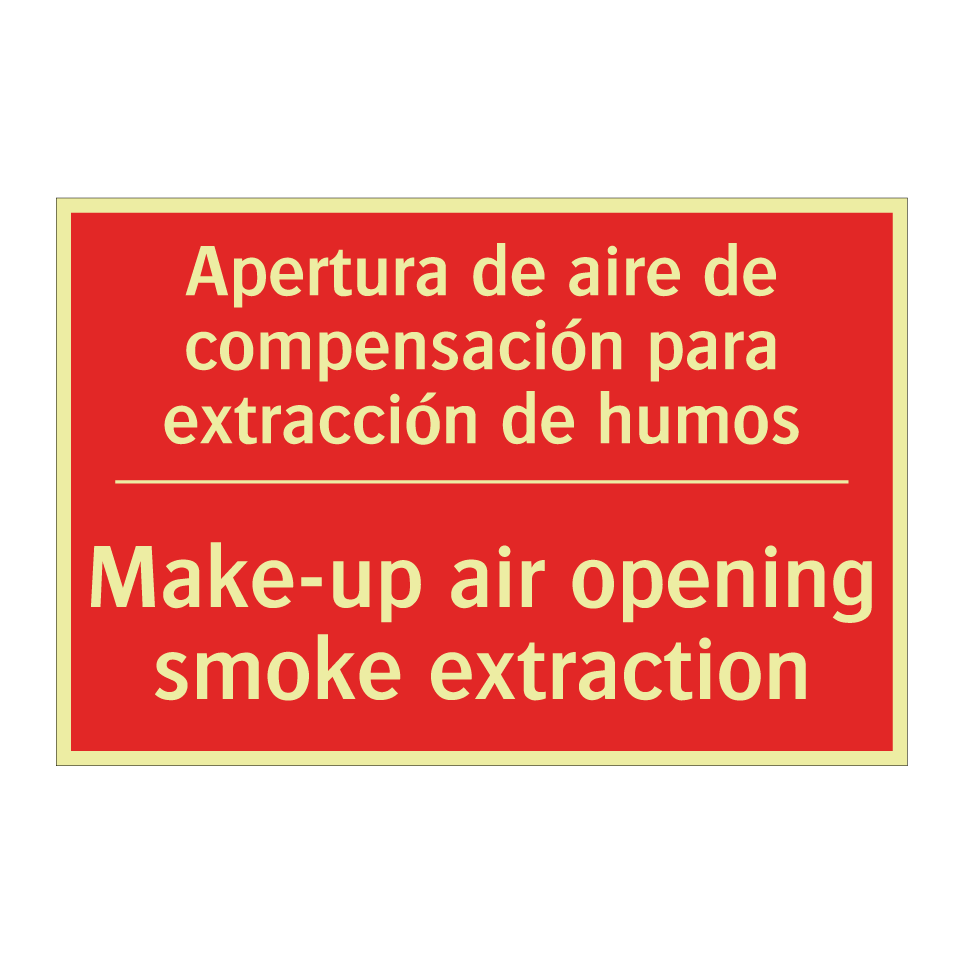 Apertura de aire de /.../ - Make-up air opening smoke /.../