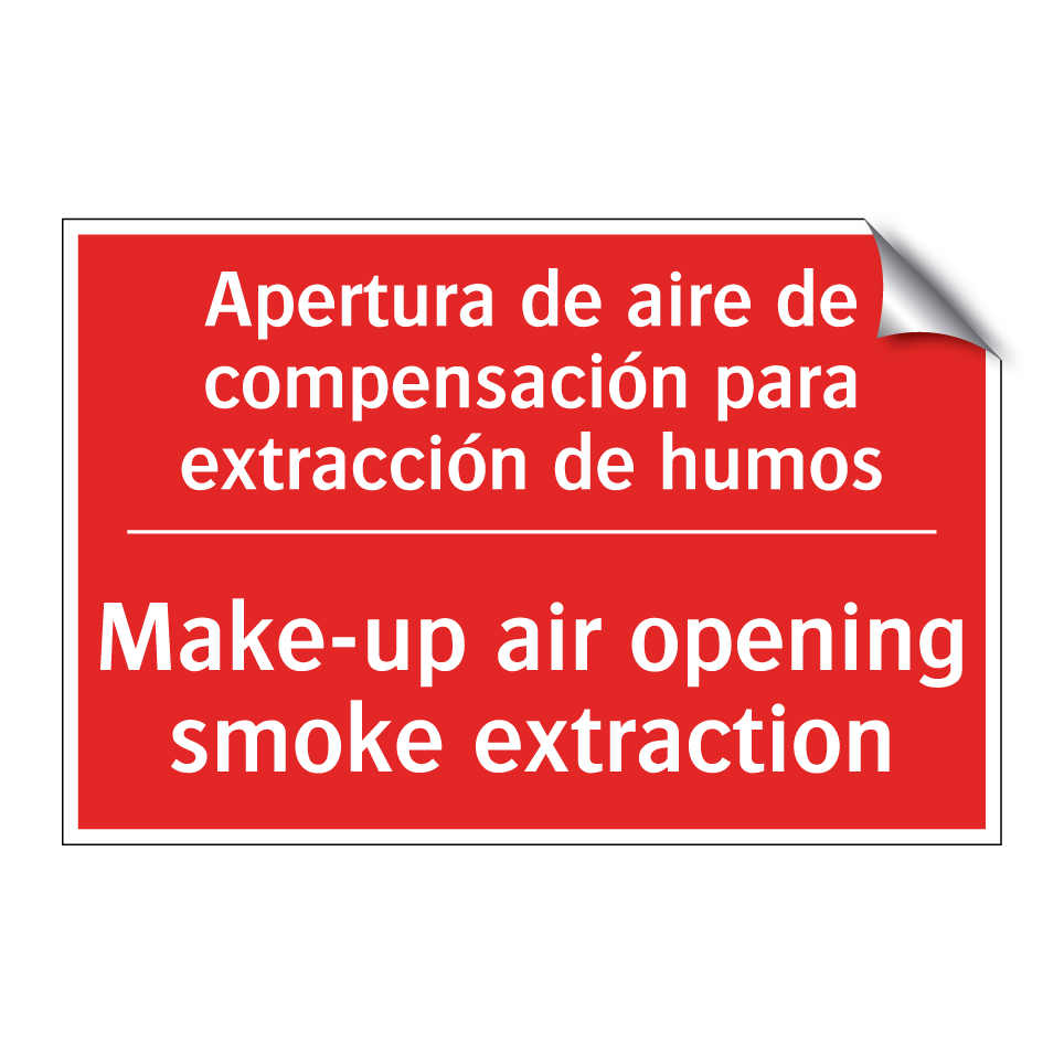 Apertura de aire de /.../ - Make-up air opening smoke /.../