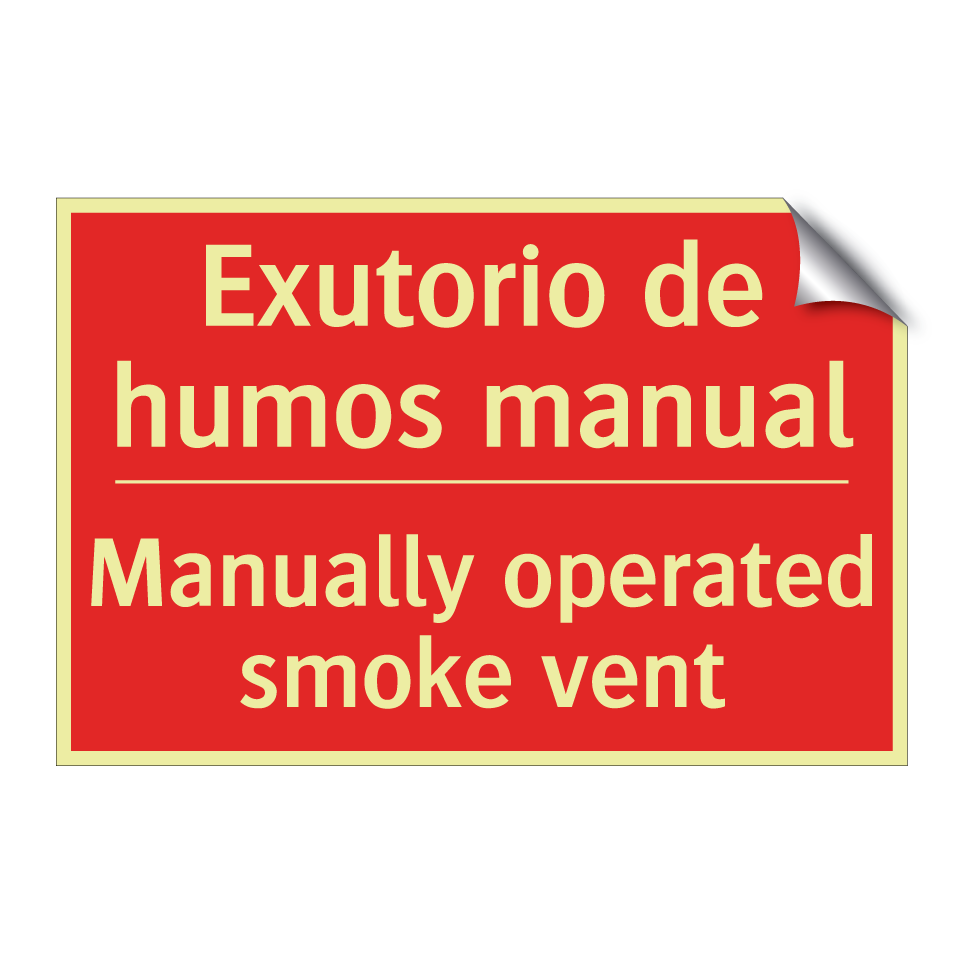 Exutorio de humos manual - Manually operated smoke vent