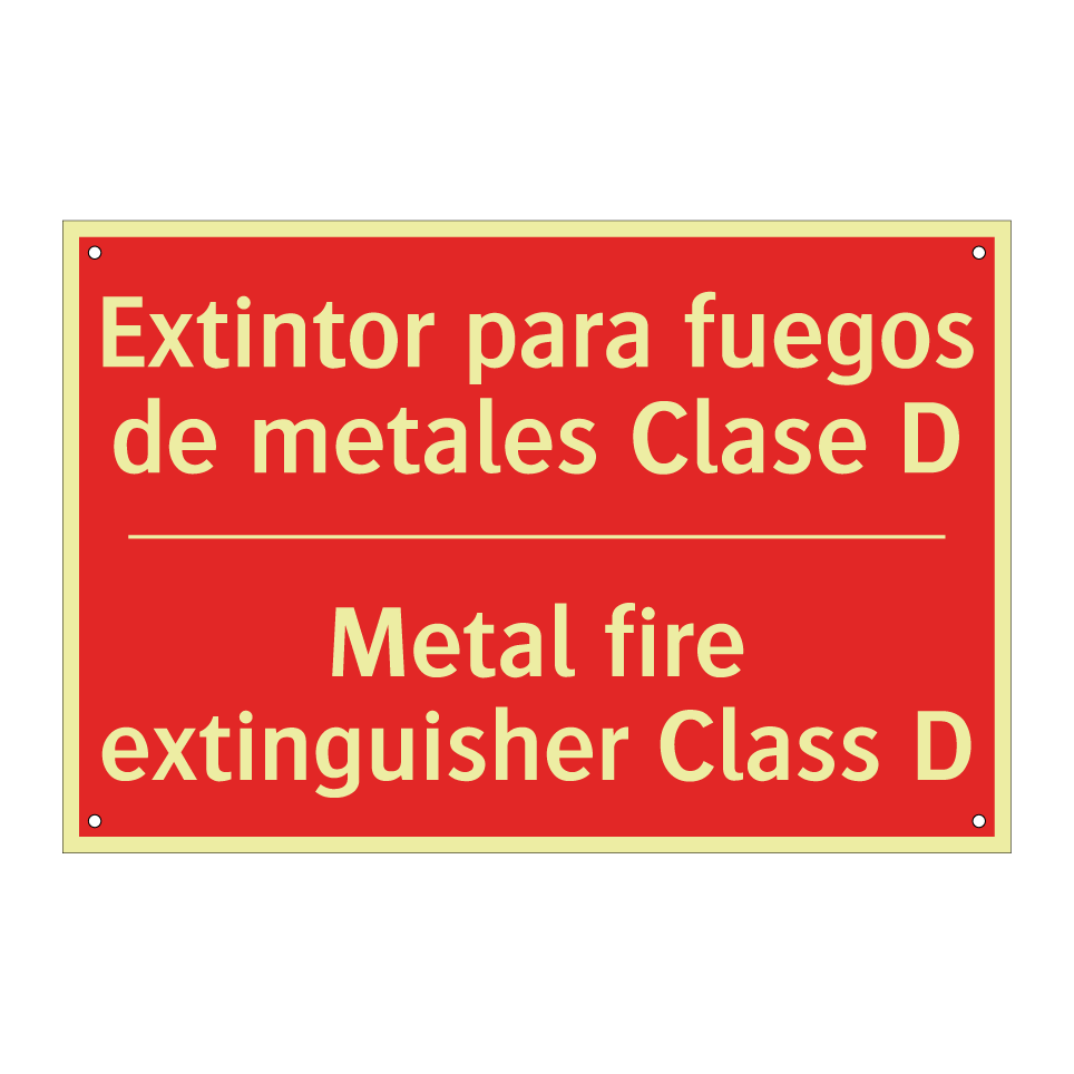 Extintor para fuegos de /.../ - Metal fire extinguisher Class /.../