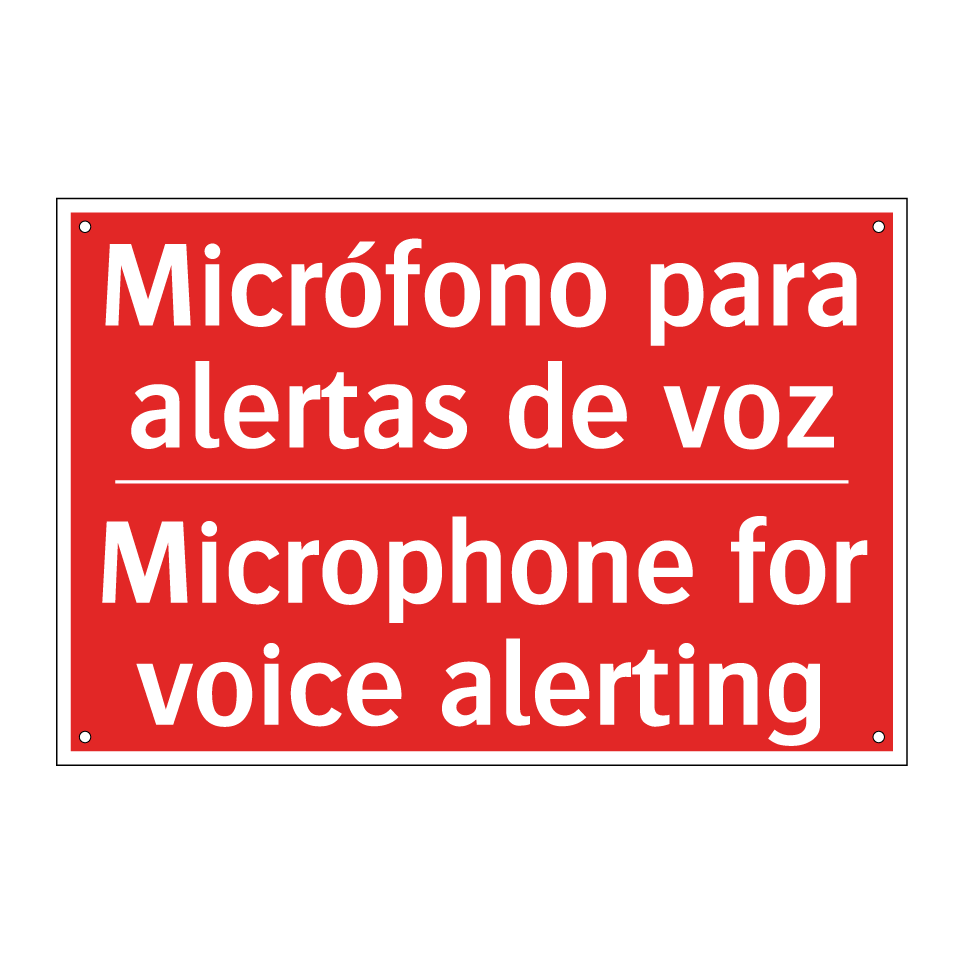 Micrófono para alertas de voz - Microphone for voice alerting