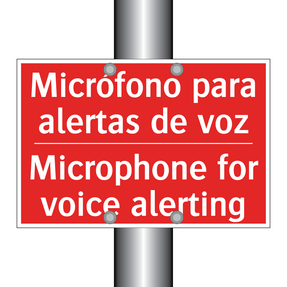 Micrófono para alertas de voz - Microphone for voice alerting