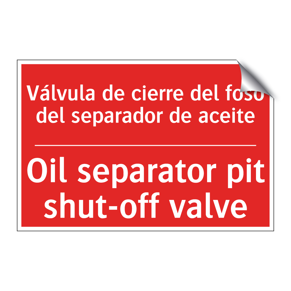 Válvula de cierre del foso /.../ - Oil separator pit shut-off /.../