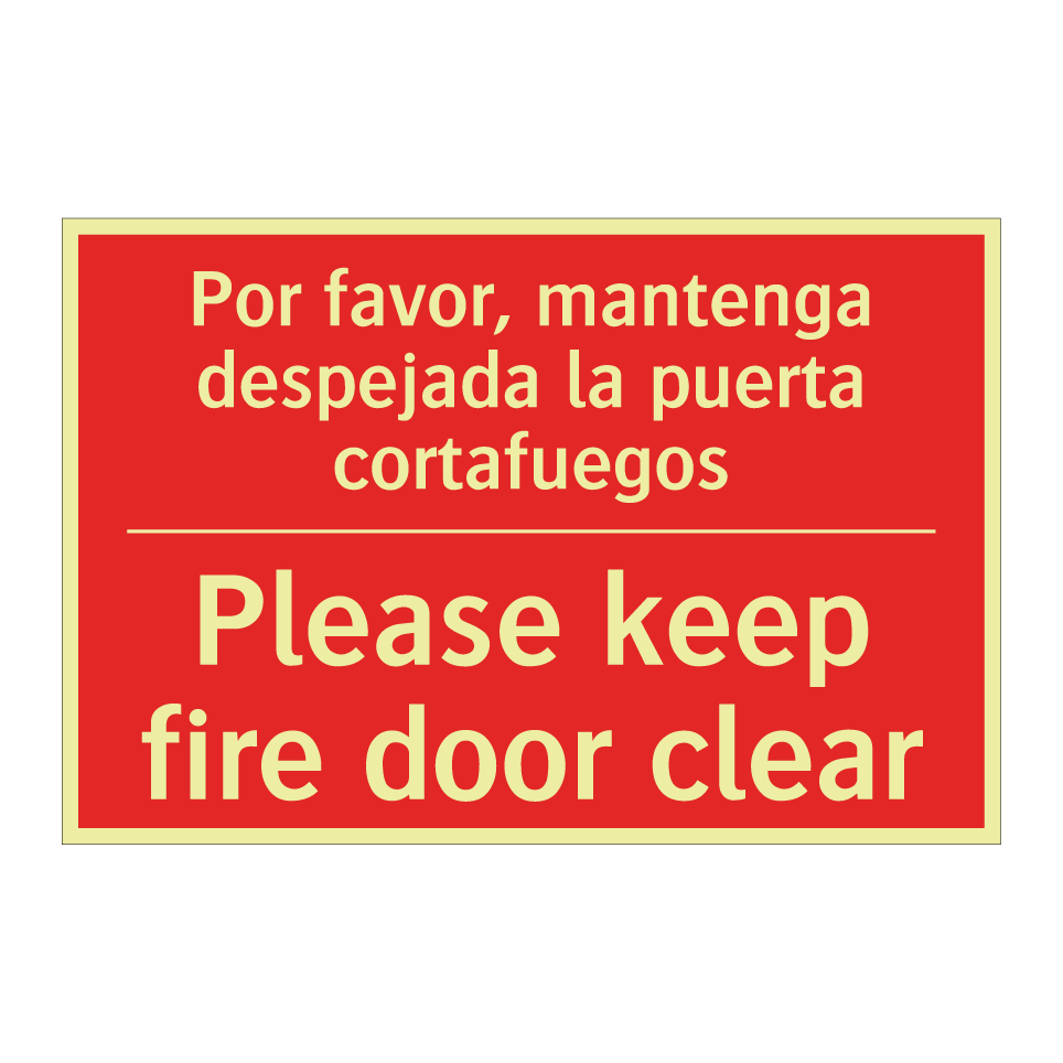 Por favor, mantenga despejada /.../ - Please keep fire door clear