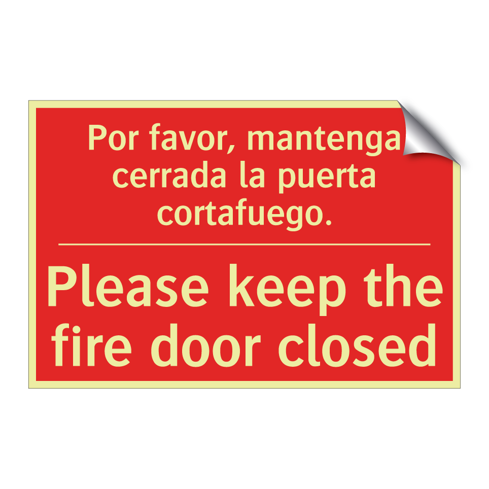 Por favor, mantenga cerrada /.../ - Please keep the fire door /.../