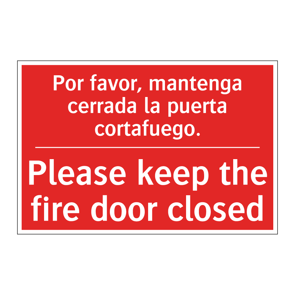 Por favor, mantenga cerrada /.../ - Please keep the fire door /.../