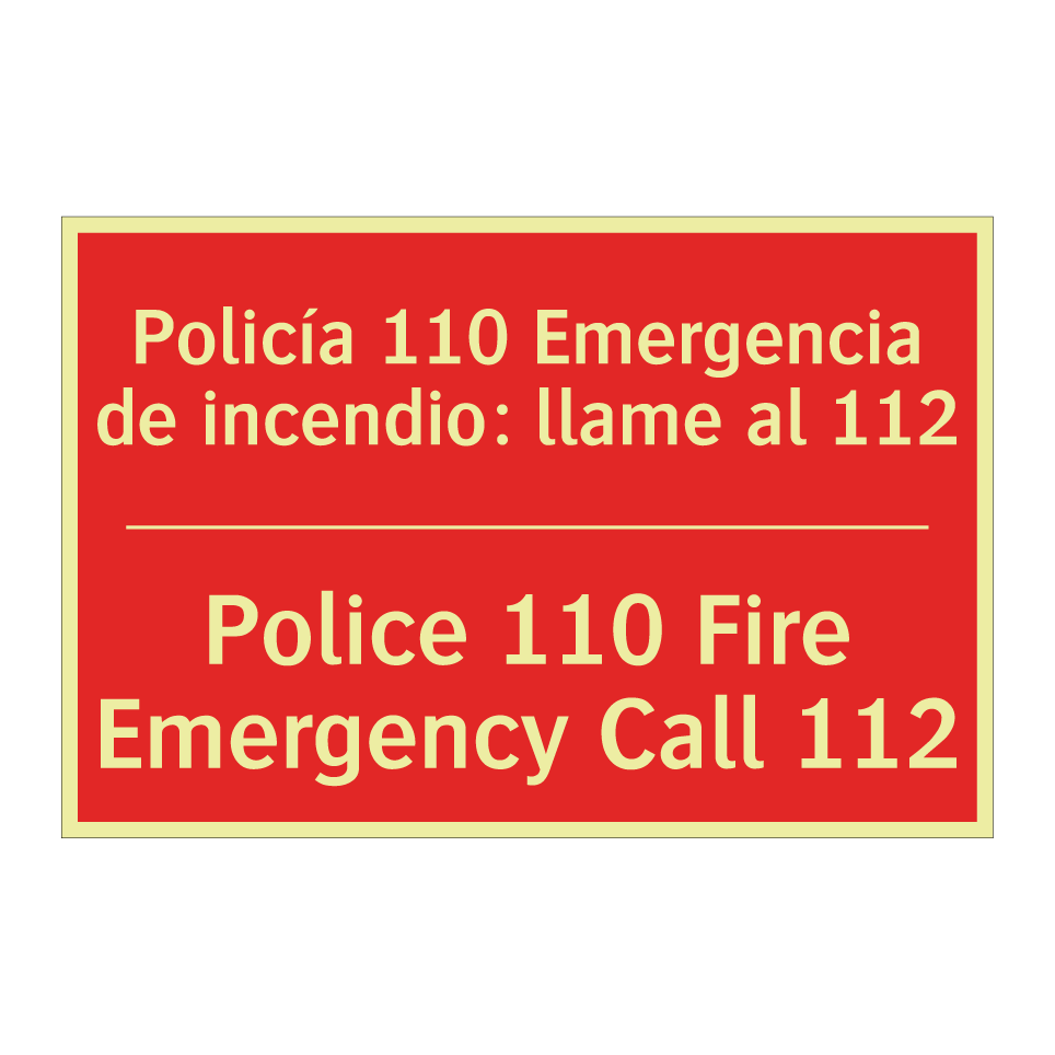 Policía 110 Emergencia de /.../ - Police 110 Fire Emergency /.../