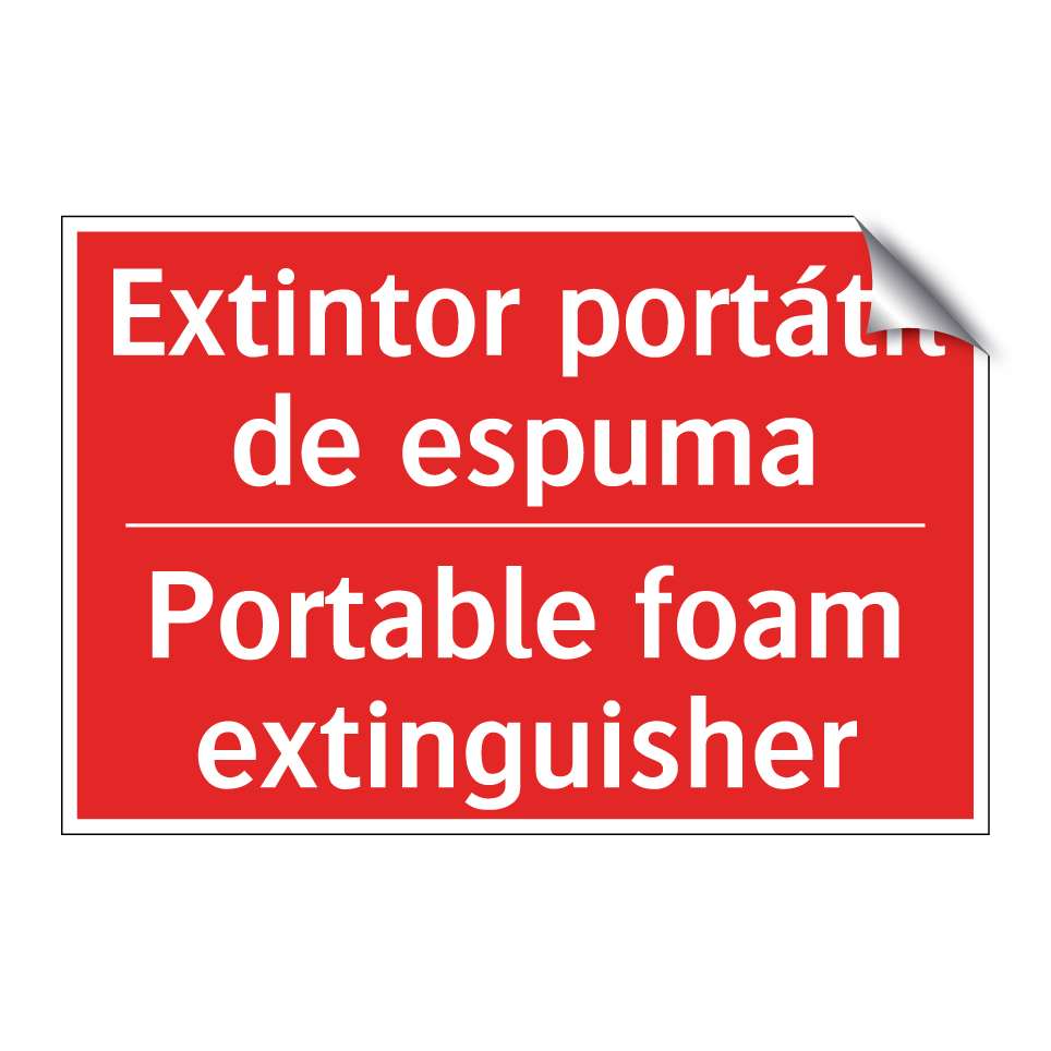 Extintor portátil de espuma - Portable foam extinguisher
