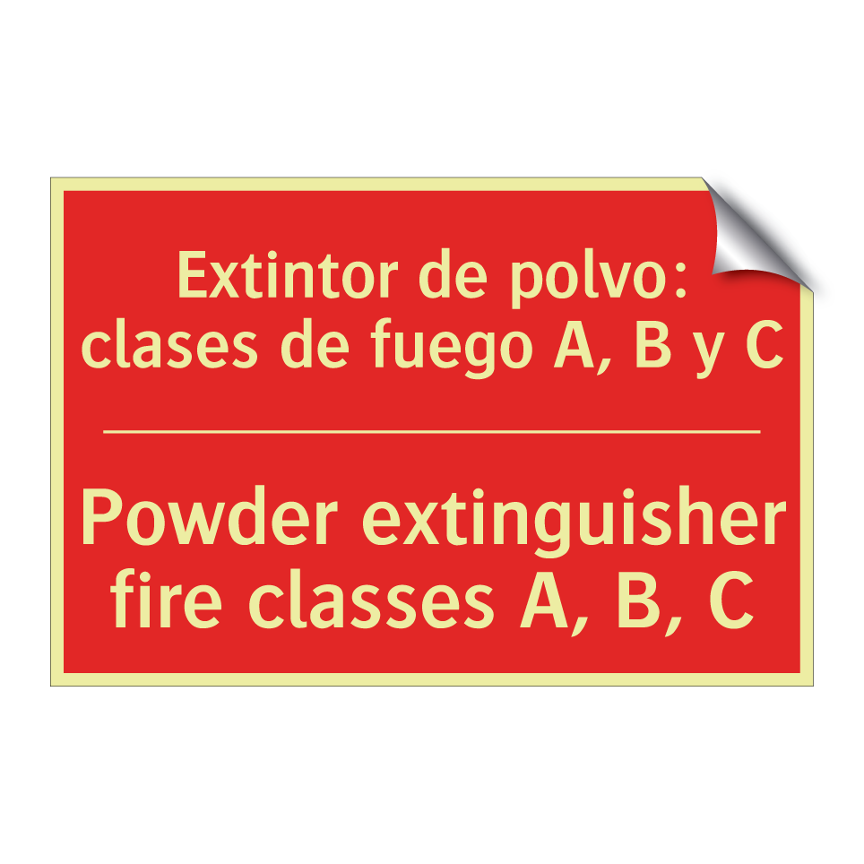 Extintor de polvo: clases de /.../ - Powder extinguisher fire /.../