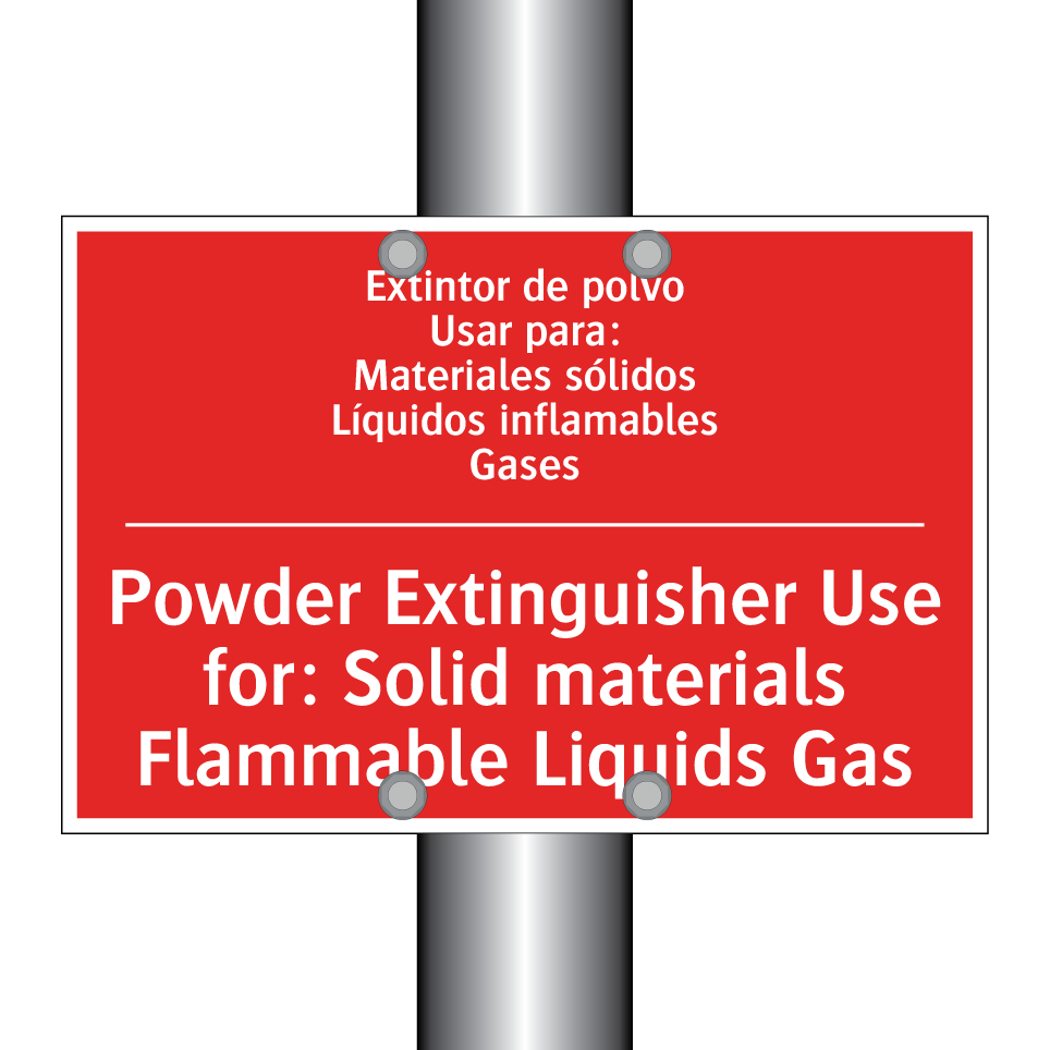 Extintor de polvo /.../ - Powder Extinguisher Use for: /.../