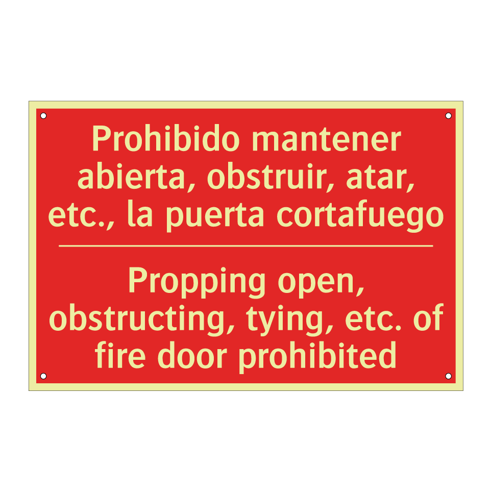 Prohibido mantener abierta, /.../ - Propping open, obstructing, /.../