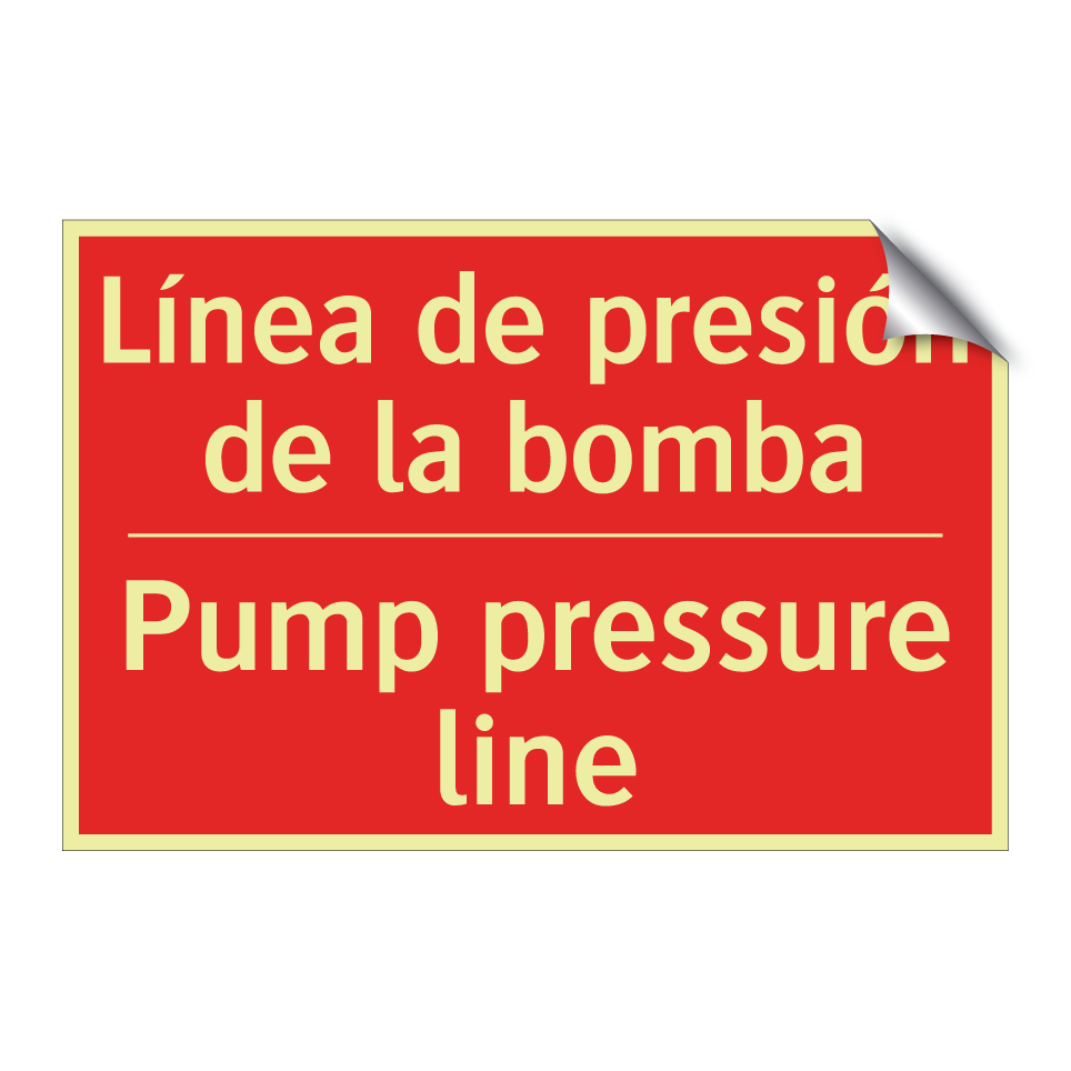 Línea de presión de la bomba - Pump pressure line
