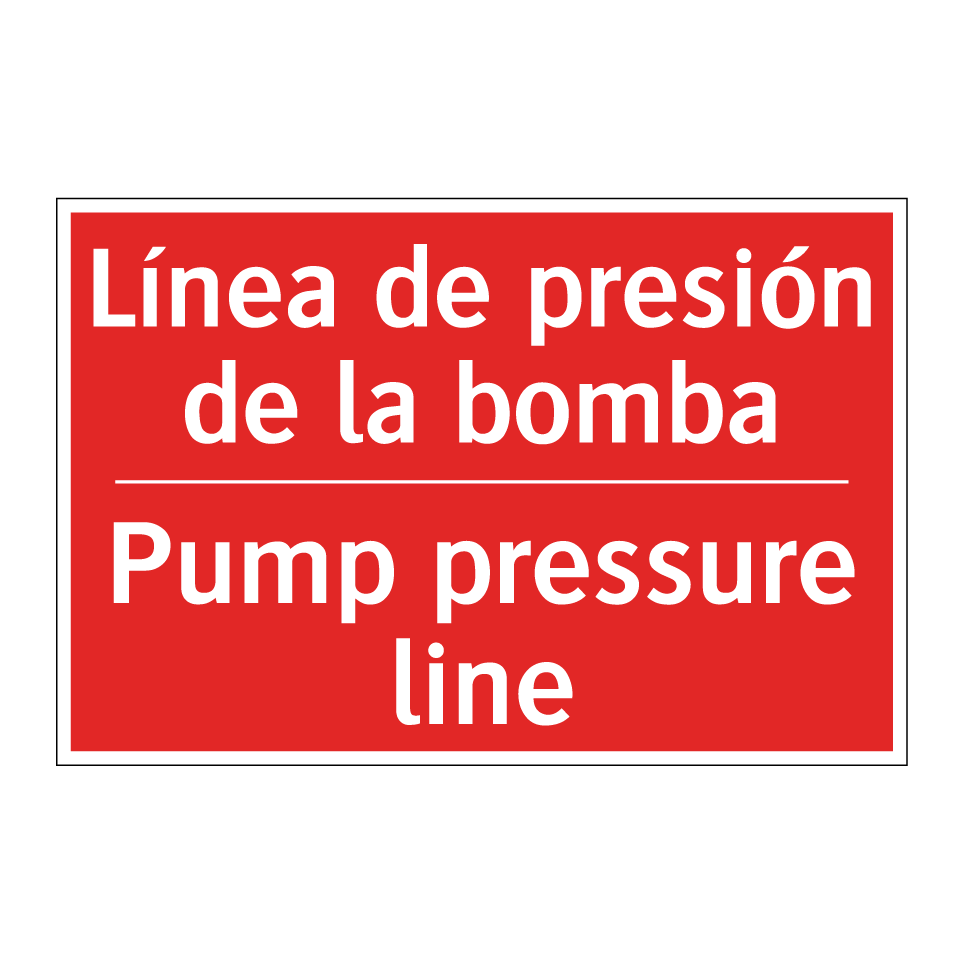 Línea de presión de la bomba - Pump pressure line