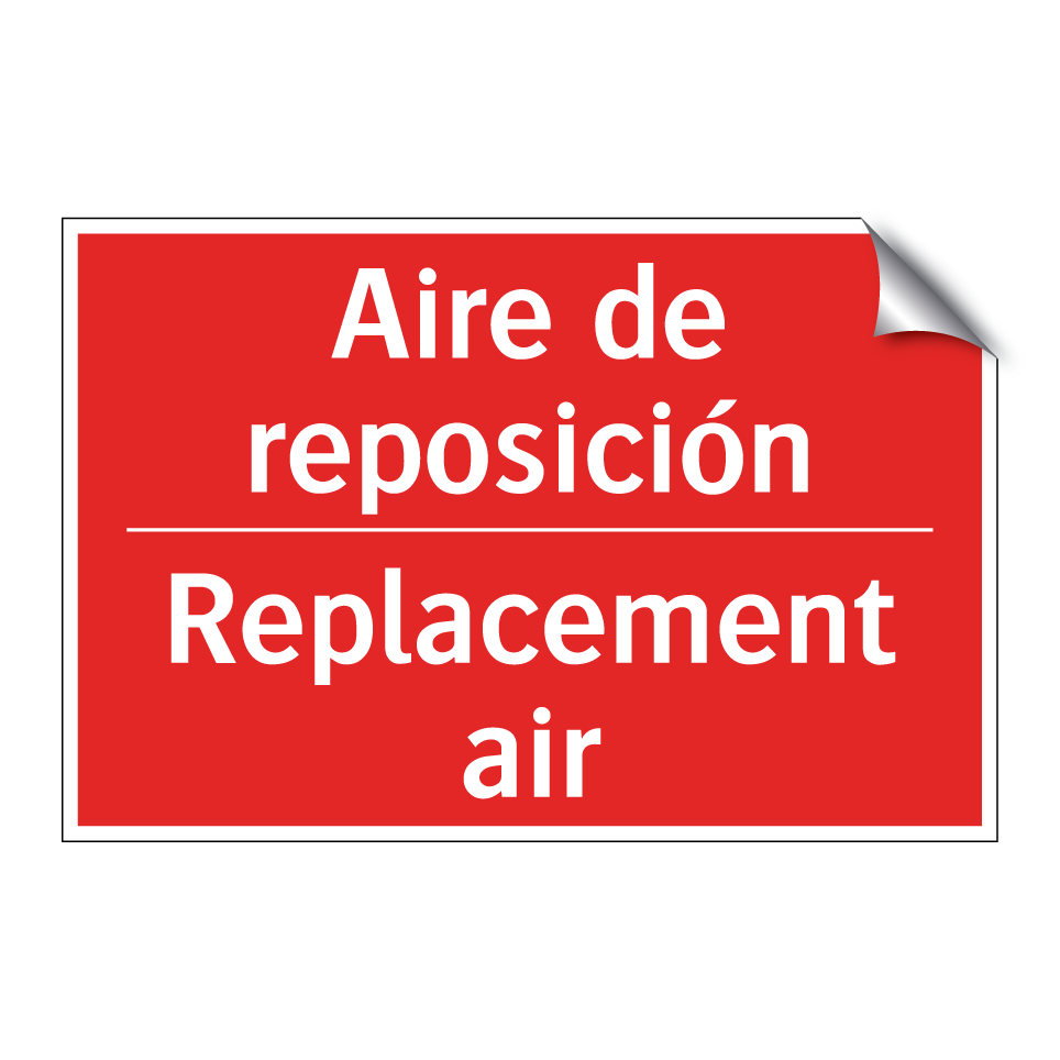 Aire de reposición - Replacement air