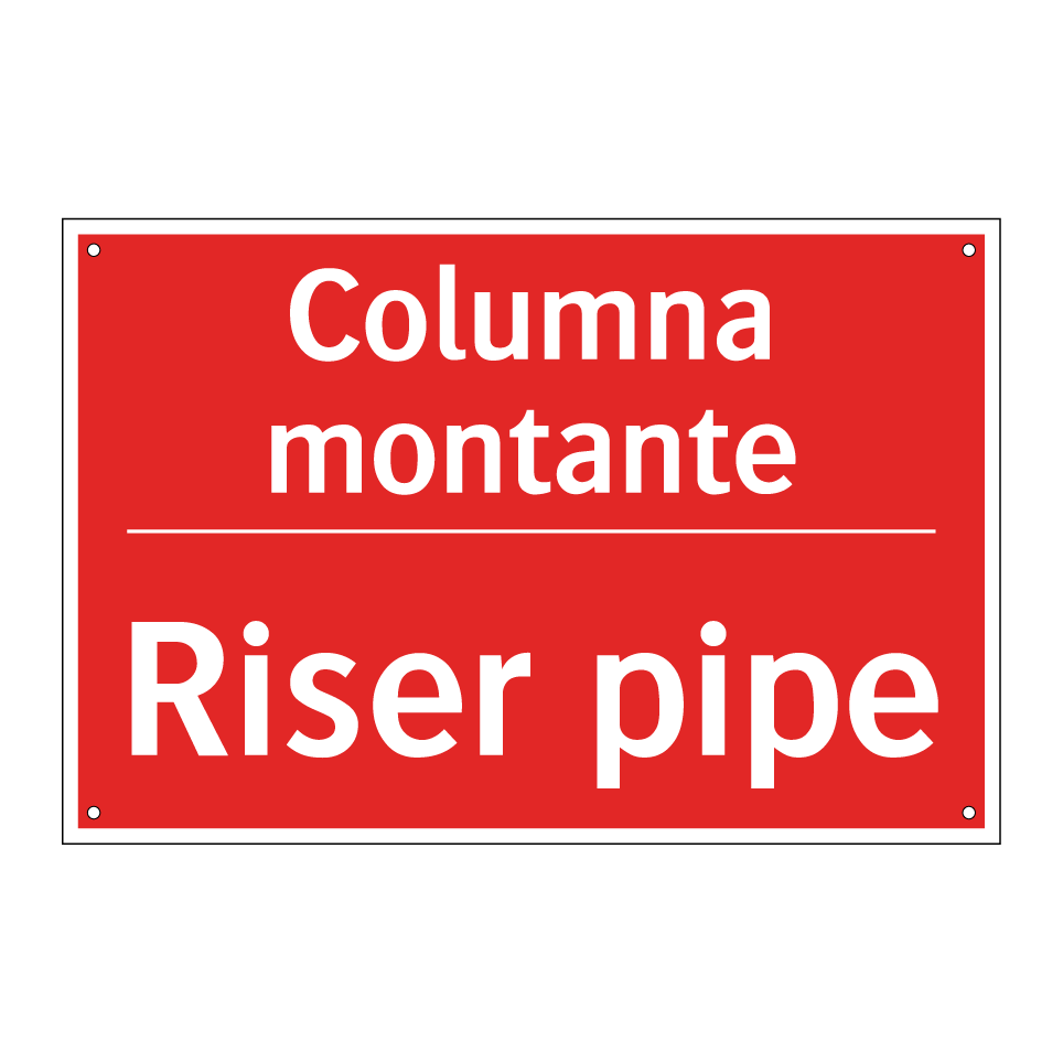 Columna montante - Riser pipe