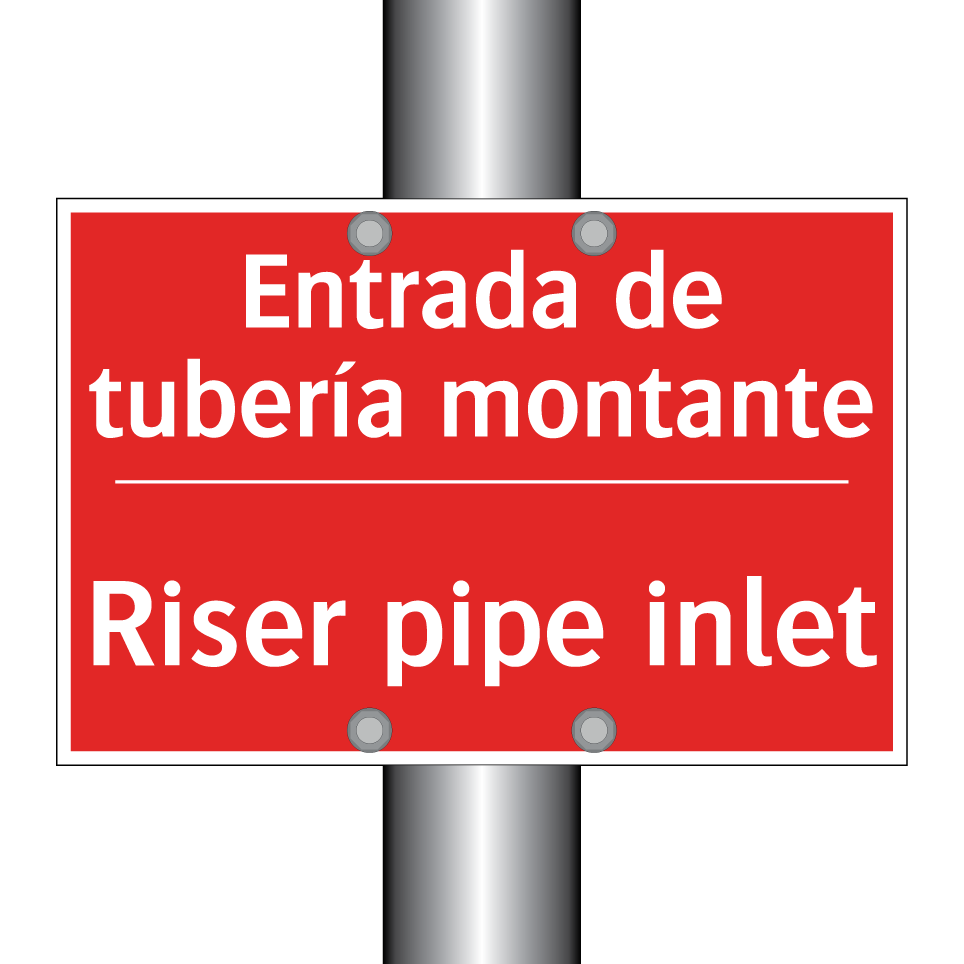 Entrada de tubería montante - Riser pipe inlet
