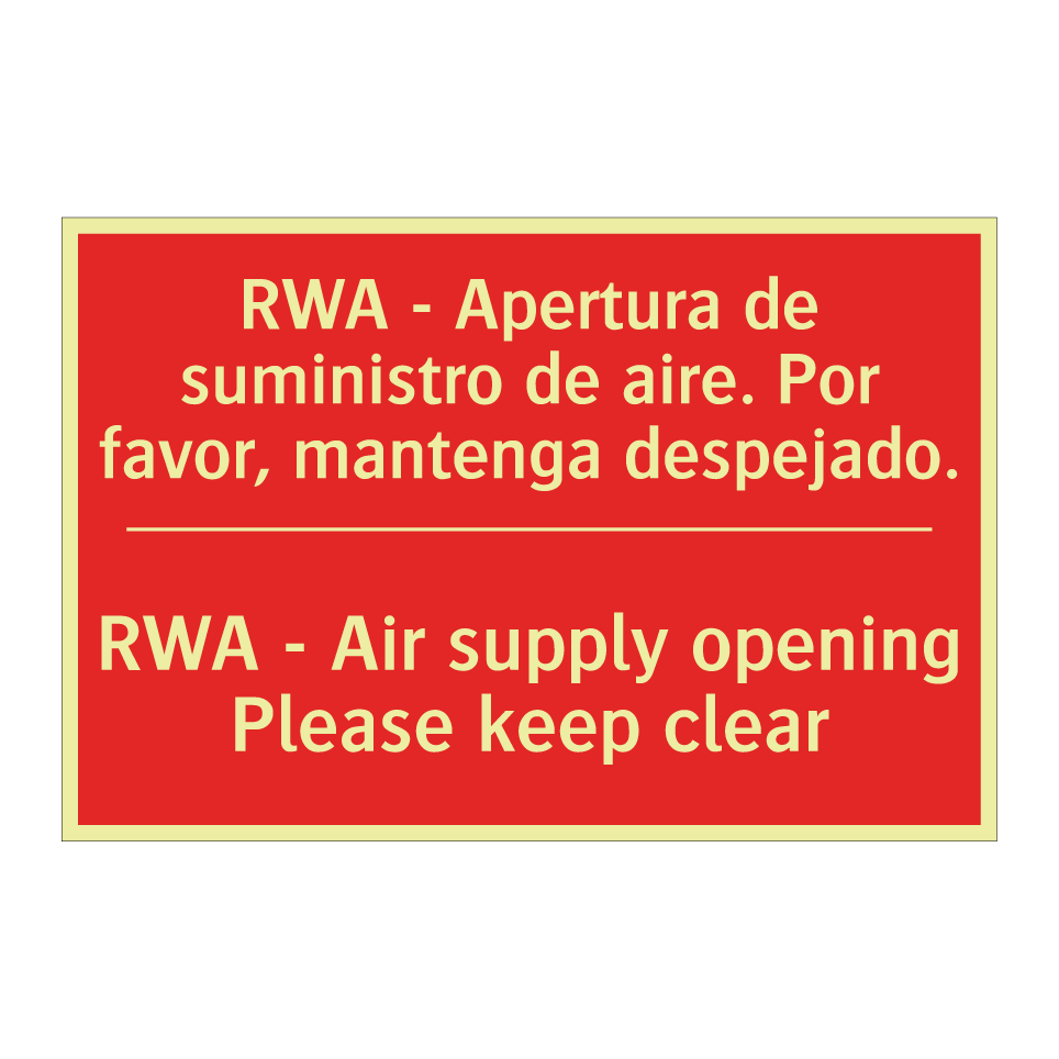 RWA - Apertura de suministro /.../ - RWA - Air supply opening /.../