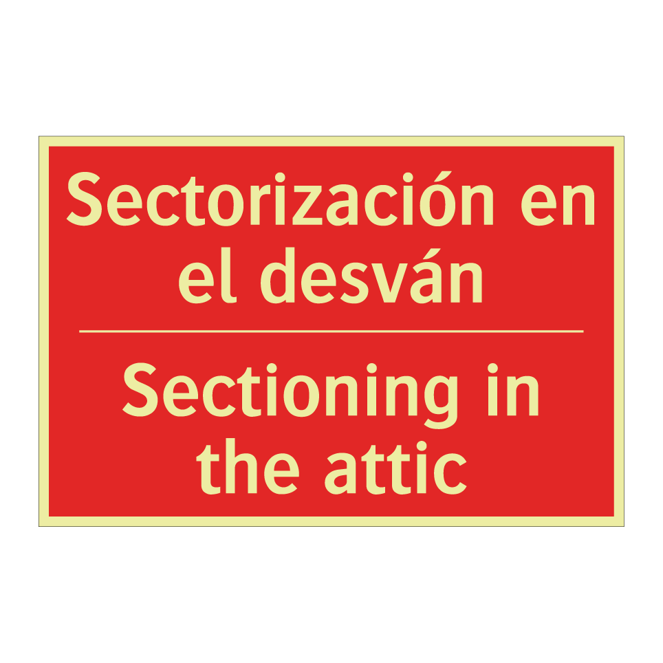 Sectorización en el desván - Sectioning in the attic